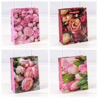 Пакет подарочный "Цветы" (микс) 12*15*5,5 128г 1/20 1/600 Арт: 00019H - Пакет подарочный "Цветы" (микс) 12*15*5,5 128г 1/20 1/600 Арт: 00019H