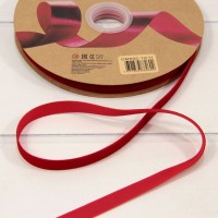 Лента Бархат 1,2см*25ярд Тёмно-красный 1/13 1/52 Арт: 592-12/11