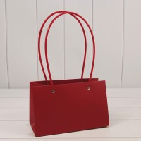 Пакет подарочный "Ваза для цветов" 22*10,5*13,5 Бордовый 1/10 1/250 Арт: 000586EA/7