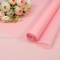 Плёнка 59см 900г матовая однотонная 55мкм Розовый-182 1/6 1/12 Арт: 90057/182