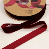 Лента Бархат 2,5см*25ярд Бордовый 1/8 1/32 Арт: 592-25/13