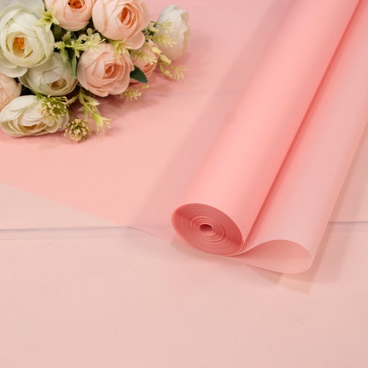 Плёнка 59см 900г матовая однотонная 55мкм Розовый-0331 1/6 1/12 Арт: 90057/0331