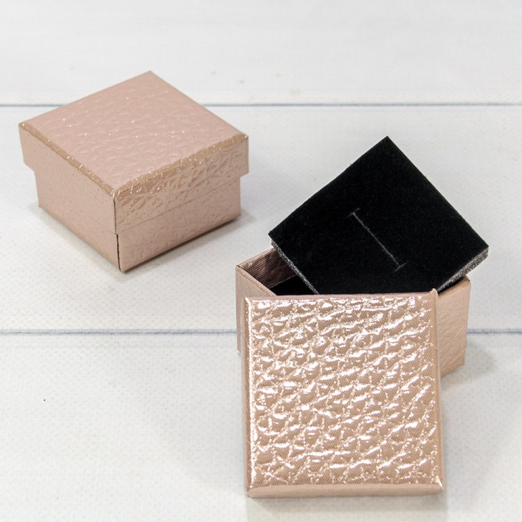 Коробка Квадратная 5,5*5,5*3,5 "Кожа крокодила" Розовый 1/24 1/360 Арт: 62655/3