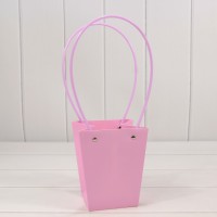 Пакет подарочный "Ваза для цветов" 15,5*13*9,5 Сиреневый 1/10 1/150 Арт: 000170G/250