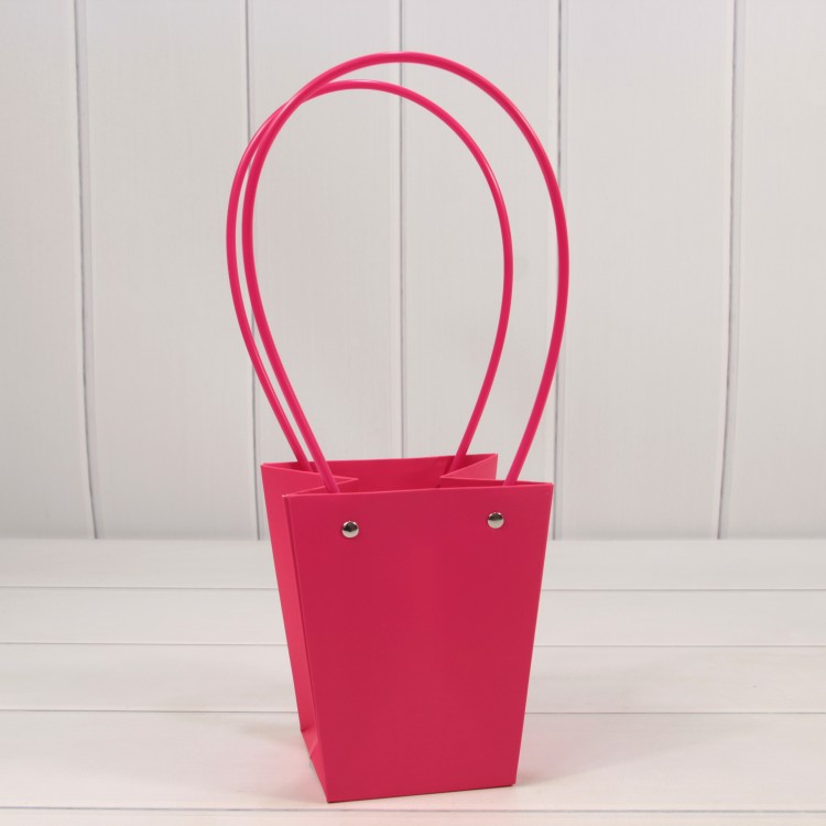 Пакет подарочный "Ваза для цветов" 15,5*13*9,5 Малиновый 1/10 1/150 Арт: 000170G/2040