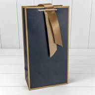 Пакет подарочный с лентой 20*38*12 210г Синий 1/10 1/120 Арт: 000502EM/16 - Пакет подарочный с лентой 20*38*12 210г Синий 1/10 1/120 Арт: 000502EM/16