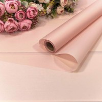 Плёнка 0,58*10м 280г матовая однотонная 55мкм Серовато-розовый 1/30 Арт: 1657/5015