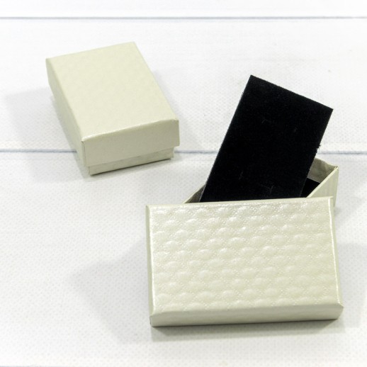 Коробка Прямоугольная 8*5*2,5 "Ромбики-2" Бежевый 1/24 1/360 Арт: 62785/3