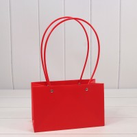 Пакет подарочный "Ваза для цветов" 22*13,5*10,5 Красный 1/10 1/120 Арт: 000170EA/185