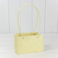 Пакет подарочный "Ваза для цветов" 19*12*10,5 260г "Ромбики" Песочный 1/10 1/150 Арт: 000237GA/29