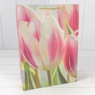 Пакет подарочный с блёстками "Тюльпаны" (микс 256) 30*41,5*12 210г 1/20 1/80 Арт: 000256A - Пакет подарочный с блёстками "Тюльпаны" (микс 256) 30*41,5*12 210г 1/20 1/80 Арт: 000256A