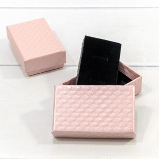 Коробка Прямоугольная 8*5*2,5 "Ромбики-2" Светло-розовый 1/24 1/360 Арт: 62785/8