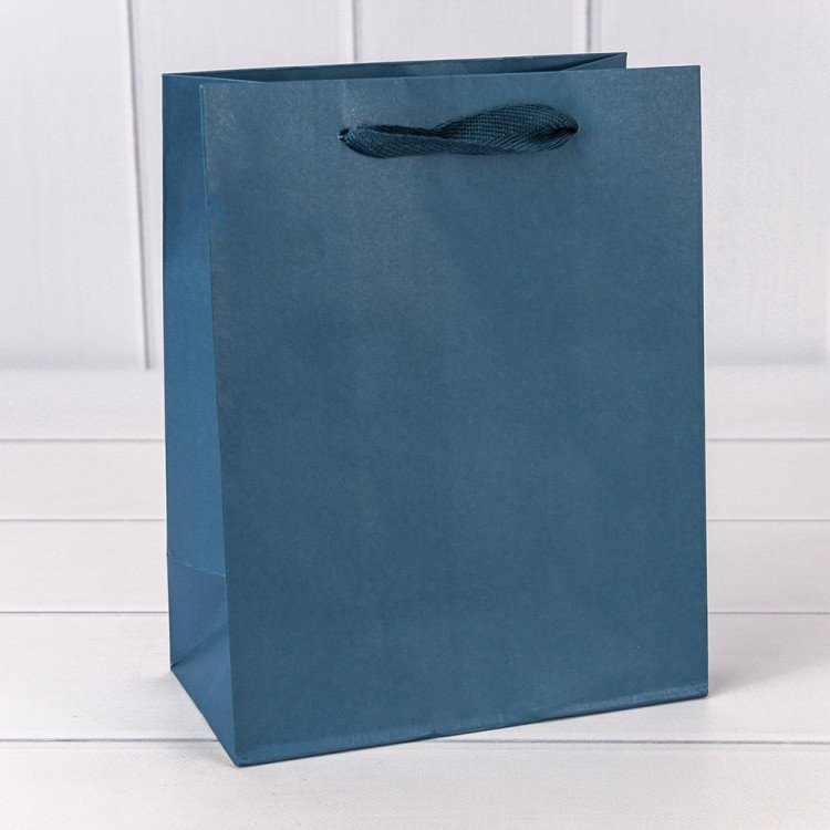 Пакет подарочный Крафт Синий 18*23*10 180г 1/10 1/360 Арт: 000222E/2188