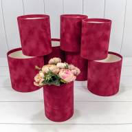 Коробки Цилиндр Набор 1/8 19,5*19 без крышки "Бархатный" Вишнёвый 1/6 Арт: 720837/5 - Коробки Цилиндр Набор 1/8 19,5*19 без крышки "Бархатный" Вишнёвый 1/6 Арт: 720837/5