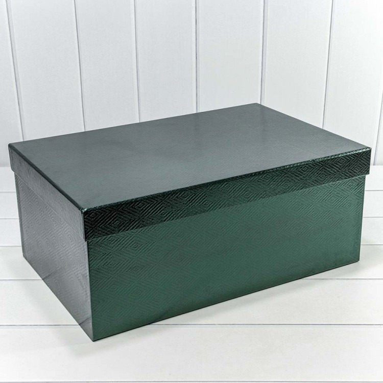 Коробки Прямоугольные Набор 1/5 53*35*22 "Узор" Тёмно-зелёный 1/2 Арт: 7215013/0011