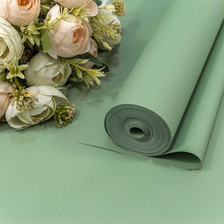 Плёнка 0,59*34м 900г "Корейская" 65мкм Бледно-зелёный-558 1/6 1/12 Арт: 90038/558