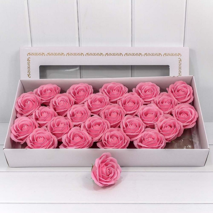 Декоративный цветок-мыло "Большая роза" Розовый 6,5*7 25шт. 1/20 Арт: 420053/4