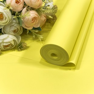 Плёнка 0,59*34м 900г "Корейская" 65мкм Жёлтый-393 1/6 1/12 Арт: 90038/393