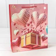 Пакет подарочный с тиснением "Сердца" (микс 110) 26*32*10 210г 1/20 1/240 Арт: 000110C - Пакет подарочный с тиснением "Сердца" (микс 110) 26*32*10 210г 1/20 1/240 Арт: 000110C