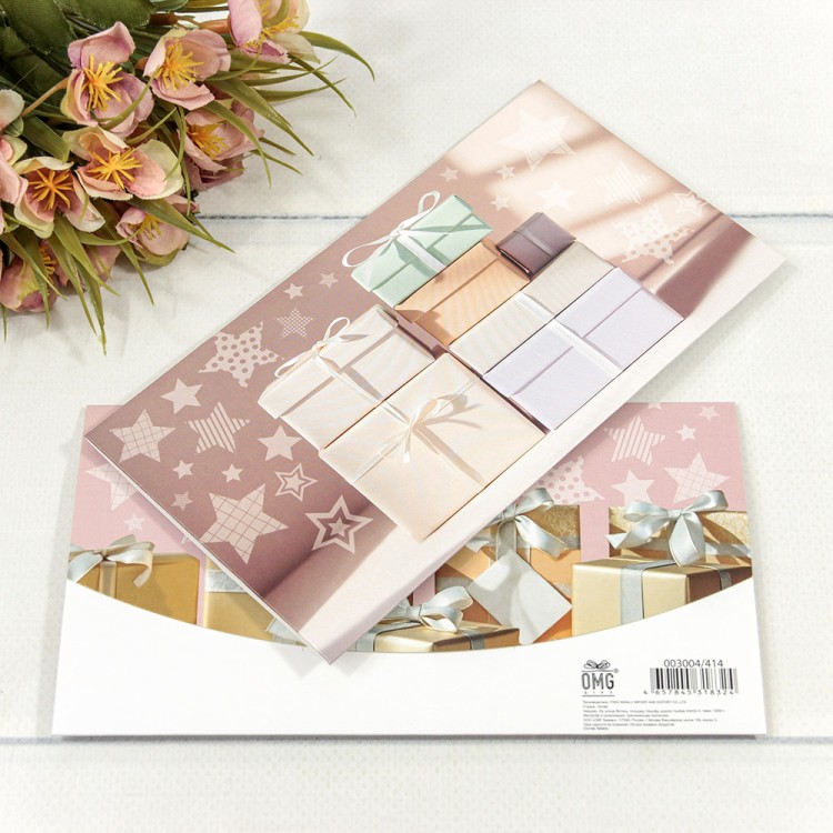 Конверт подарочный 16,5*9см 414 1/10 1/250 Арт: 003004/414