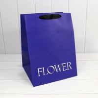 Пакет подарочный "Flower" Синий 28*38*28 210г 1/10 1/200 Арт: 000179YQ/36